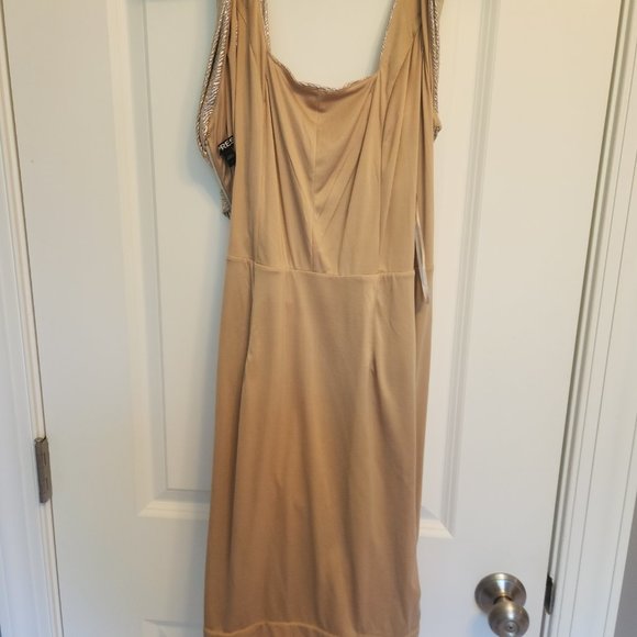 Gold Foil Express Party Dress - Size 4 - Picture 3 of 6